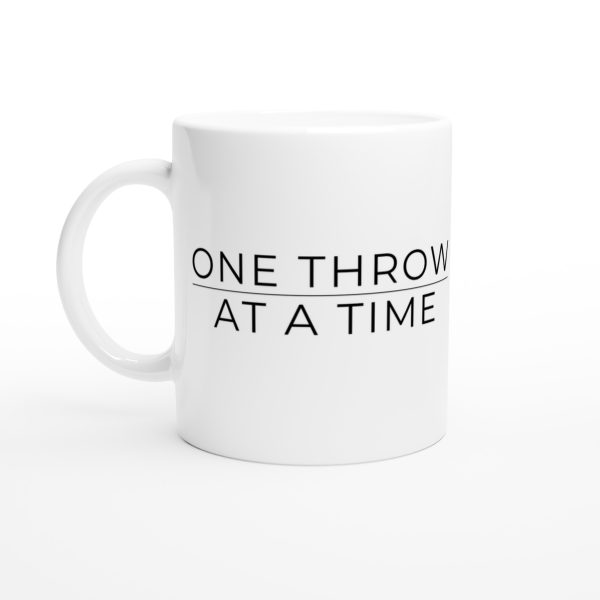 One Throw at a Time coffee mug